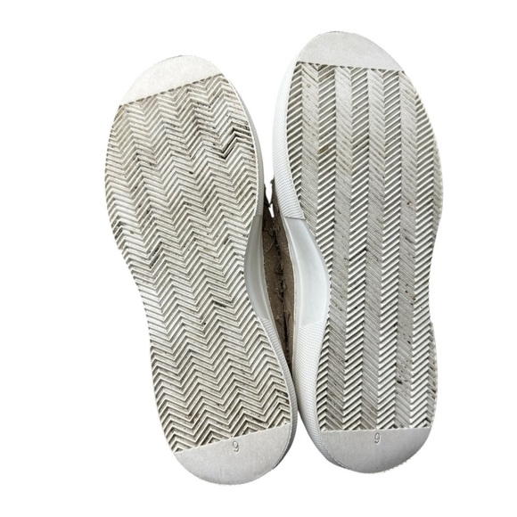 J/slides CoStarr Gold Platform Sneakers SZ 9 Celestial Star Shoes Glitter suede - Picture 10 of 11